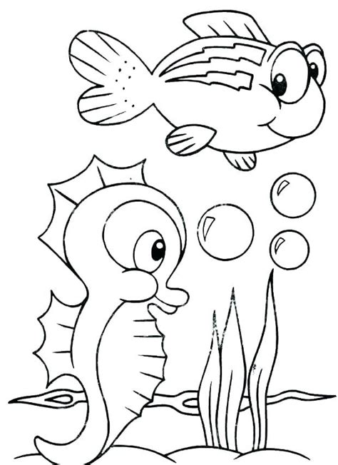 seahorse ocean coloring pages ocean coloring pages fish coloring