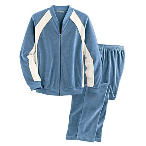 blair mens irvine park velour jog suit clothes fashion suits