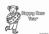 Chinese Year Coloring Happy Pages Printable sketch template