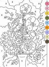 Zahlen Blumen Ausdrucken Erwachsene Ausmalen Malvorlagen Kindern Number sketch template