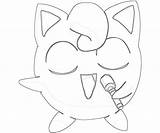 Jigglypuff Singing sketch template
