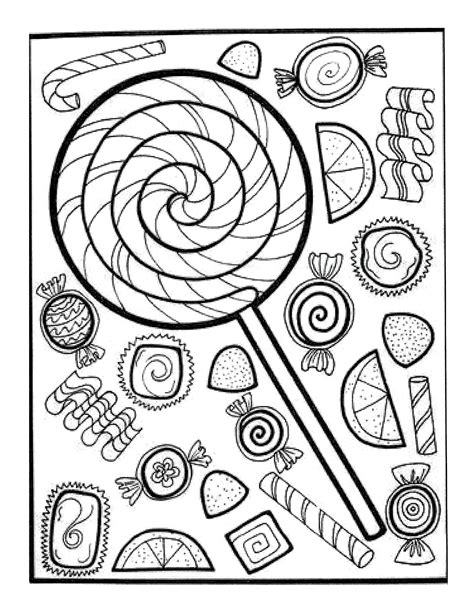 christmas candy  kids printable  coloring pages