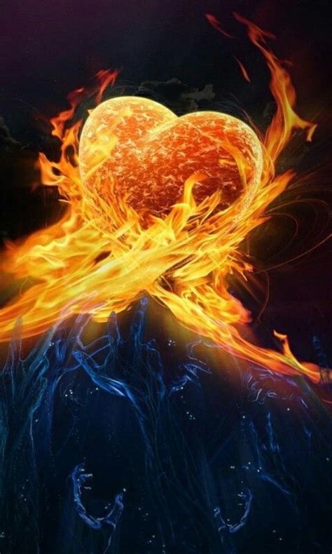 you re hot then you re cold fire and ice fire heart fire art flame art