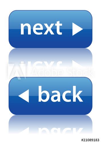 Next And Back Web Buttons Navigation Webpage Site