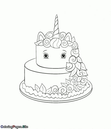 easy  print cake coloring page cupcake coloring page unicorn