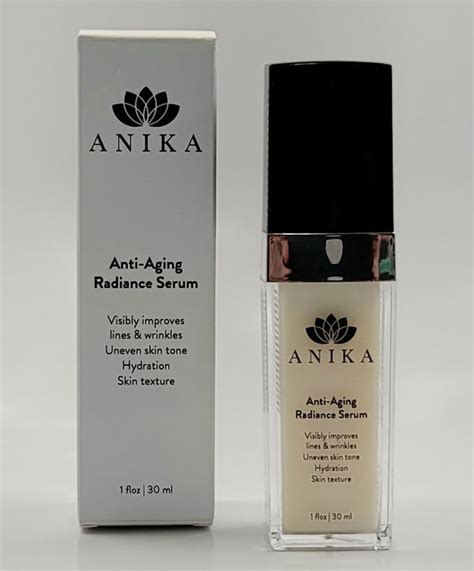 premium skincare anti aging radiance serum by anika skin types mature