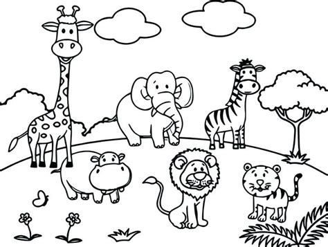 cute wild animal coloring pages