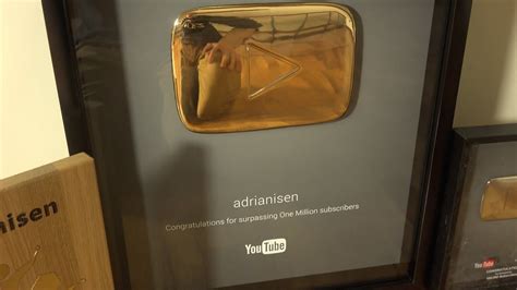 My Gold Play Button Youtube Award Youtube