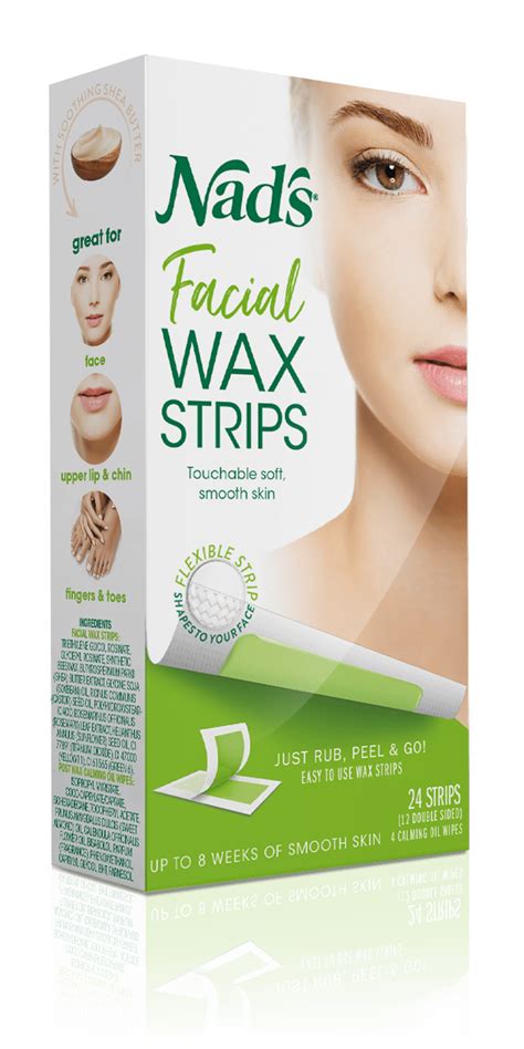 nads hair removal facial wax strips pack   crueltyfreemaltacom