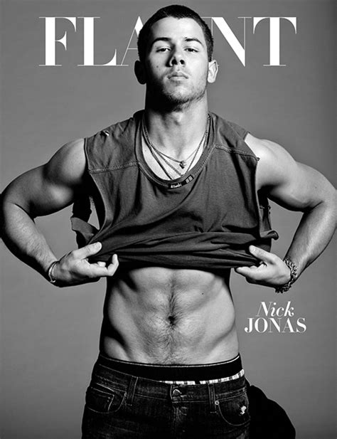 nick jonas shows abs in flaunt magazine says he wants people to