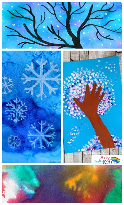 wonderful winter art projects  kids arty crafty kids