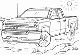 Silverado Cab sketch template