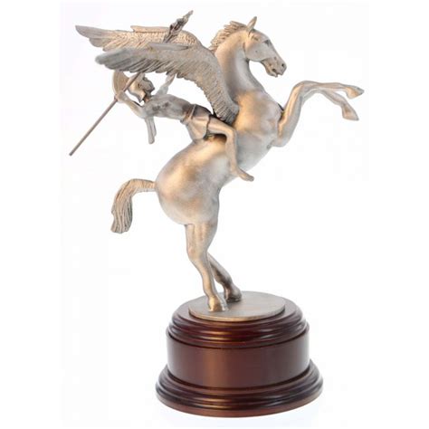 Pegasus And Bellerophon Buffed Pewter Statuette Ballantynes Of Walkerburn