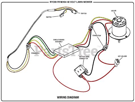 Ryobi Ry 40104 107928023 Ryobi Walk Behind Mower 40 Volt Wiring