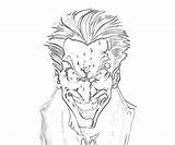 Joker Face Arkham City Pages Coloring Drawing Batman Printable Getdrawings sketch template