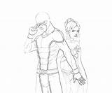 Cyclops Men Abilities Coloring Pages Frost Emma sketch template