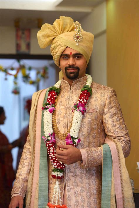 groom wear  dapper groom  hindu culture beige color groom entry groom sherw