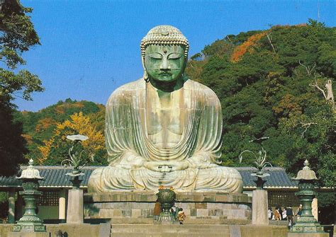 journey  postcards  giant buddha  kamakura japan