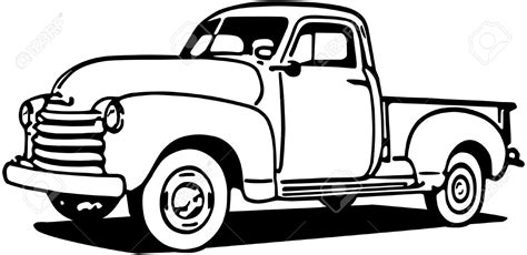 classic truck drawing  getdrawings