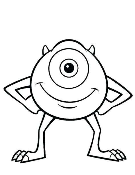 monsters  coloring pages mike  getdrawings