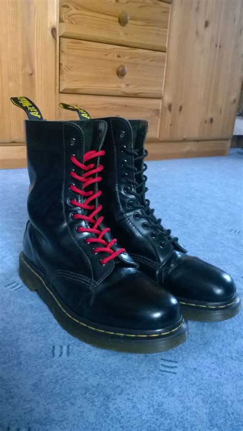 dr martens  boots  redblack laces red shoe boots red combat boots  martens