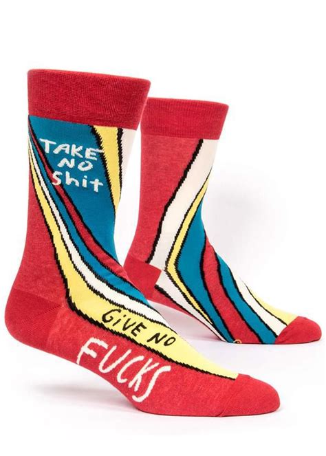 Funny Swear Word Socks For Men Feature Colorful Stripes With The Words