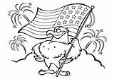 American Flag Coloring Pages Site Print Eagle Holding Raskrasil sketch template