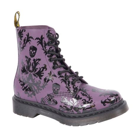 dr martens ladies cassidy purple gothic style boot marshall shoes