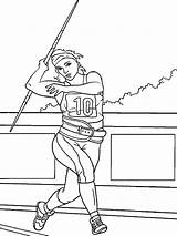 Athletics Pages Coloring Printable sketch template