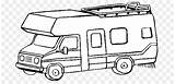 Winnebago Clipart Cliparts Pages Library Colouring Campervans Coloring Clip sketch template