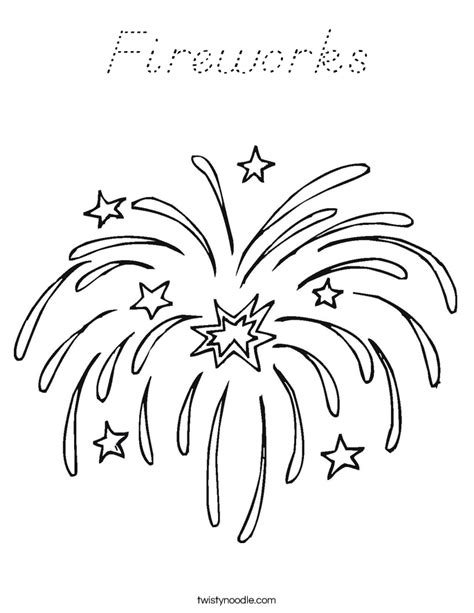 fireworks coloring page dnealian twisty noodle