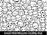 Coloring Pages Marshmallow Doodle Printable Kawaii Cute Marshmallows Clipart Kids Etsy Print Moj Adults Color Doodles Getcolorings Food Sheets Drawing sketch template
