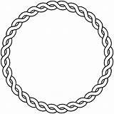 Circle Chain Clipart Border Cliparts Library Rope Clip sketch template
