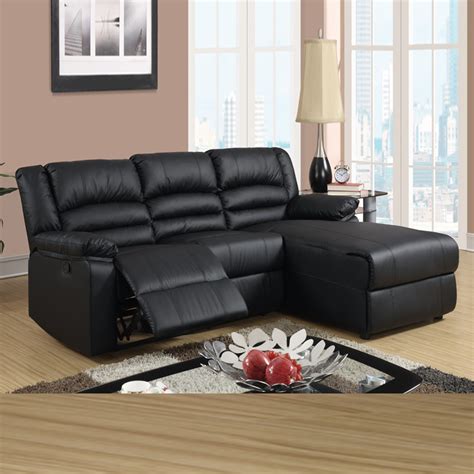 Black Leather Sofa With Chaise Black Leather Sectional