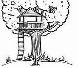 Tree House Treehouse Coloring Drawing Kids Magic Pages Clipart Drawings Size Designlooter Para Casa Print Del Divyajanani Desde Guardado 59kb sketch template