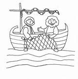 Bible Pesca Milagrosa Menschenfischer Miraculous Religionsunterricht Hombres Pescadores Ido Alguna sketch template