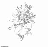 Nerf Sniper sketch template