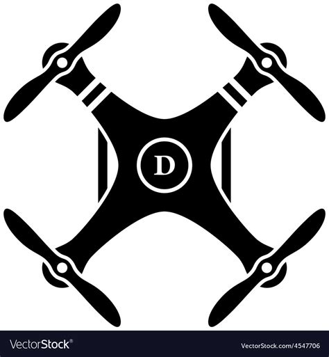 rc drone quadcopter black symbol royalty  vector image