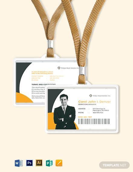 wallet id card template illustrator word psd publisher