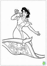 Aladdin Dinokids Jasmine Aladin Princesa Coloringdisney sketch template