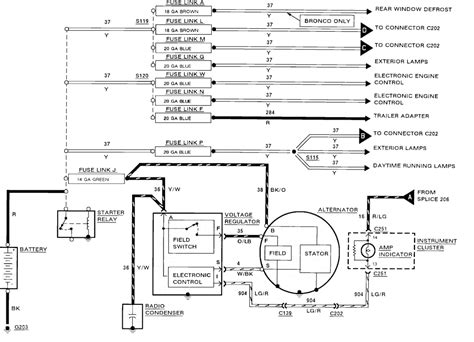 ford   engine im   wiring schematic  alternator