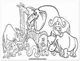 Pages Coloring Savanna Animals Getdrawings Safari sketch template