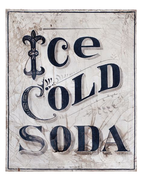 lot  ice cold soda sign willis henry auctions