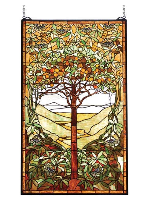 meyda  tiffany tree  life stained glass window
