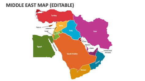 middle east map powerpoint    template lupongovph
