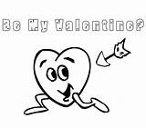 Coloring Pages Valentine Valentines Printable Kids Cupid sketch template