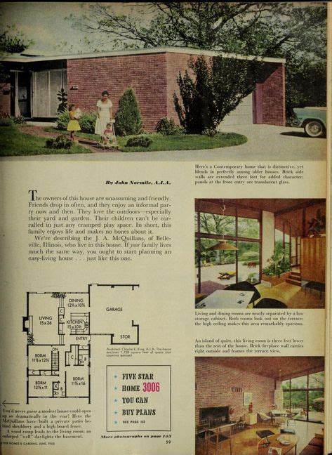 homes ideas   vintage house plans mid century house vintage house