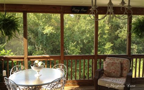 Inexpensive Sheer Curtains Add Privacy To Screened Porch 11 Magnolia Lane