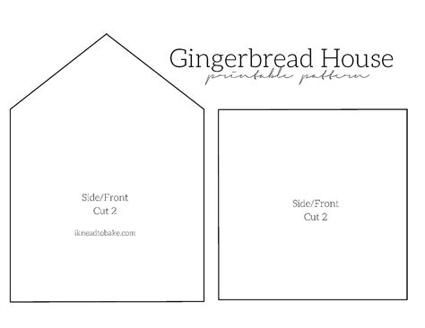 printable full size printable gingerbread house template