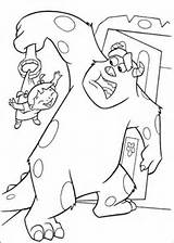 Sulley Buh Ausmalbild Nimmt Zange Boo Kategorien sketch template